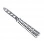 Butterfly Trainer Knife Training Dull Tool White Metal Practice Steel Knife NEW
