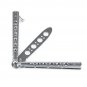 Butterfly Trainer Knife Training Dull Tool White Metal Practice Steel Knife NEW