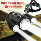 35000LM Zoomable Headlamp T6 LED Headlight Lamp Flashlight+Charger+18650battery