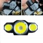 35000LM Zoomable Headlamp T6 LED Headlight Lamp Flashlight+Charger+18650battery