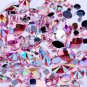 2019 Hot 3D Nail Art Rhinestones Flat Shaped Elongated Glass Colorful Stones Y