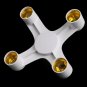 4 In 1 E27 To 4E27 Base Socket Splitter LED Light Lamp Bulb Adapter Holder White
