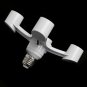 4 In 1 E27 To 4E27 Base Socket Splitter LED Light Lamp Bulb Adapter Holder White