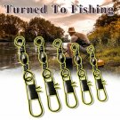 100PCS Fishing Barrel Swivel &Safety Snap Accessories Tackle Connector Combo CY