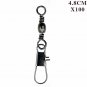 100PCS Fishing Barrel Swivel &Safety Snap Accessories Tackle Connector Combo CY