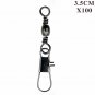100PCS Fishing Barrel Swivel &Safety Snap Accessories Tackle Connector Combo CY