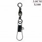 100PCS Fishing Barrel Swivel &Safety Snap Accessories Tackle Connector Combo CY