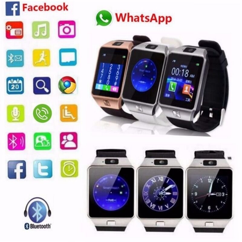 Men Women Sport Office Bluetooth DZ09 Wrist Smart Watch SIM Slot For Android IOS