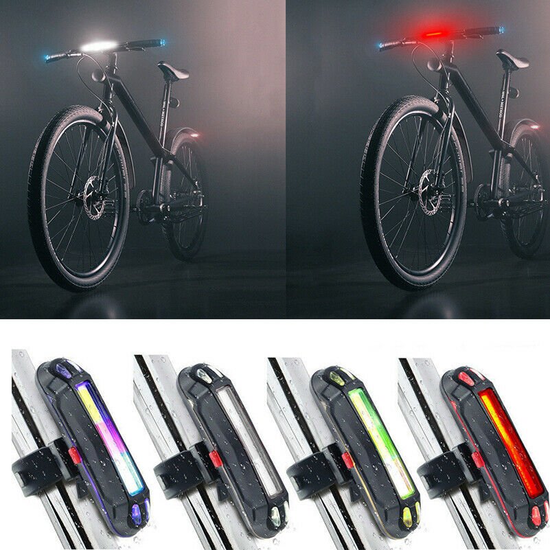 6 Modes Super Bright Bike Tail Light LED USB Bycicle Safety Rear Warning Lamp Y