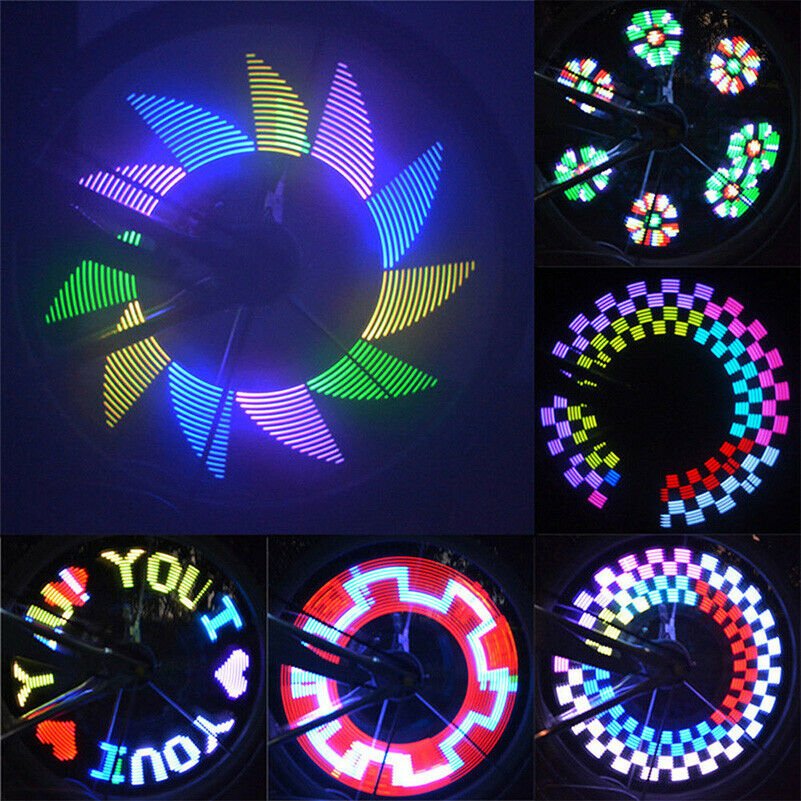32 Pattern LED Bike Bicycle Tire Wheel Flashing Light Outdoor Cycling Parts Y