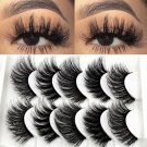 5 Pairs 3D Mink Hair False Eyelashes Wispy Cross Long Lashes Makeup Soft Hair CY