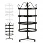 144 Holes Rotating Earring Ring Display Jewelry Rack Holder Metal Stand Hot CHY