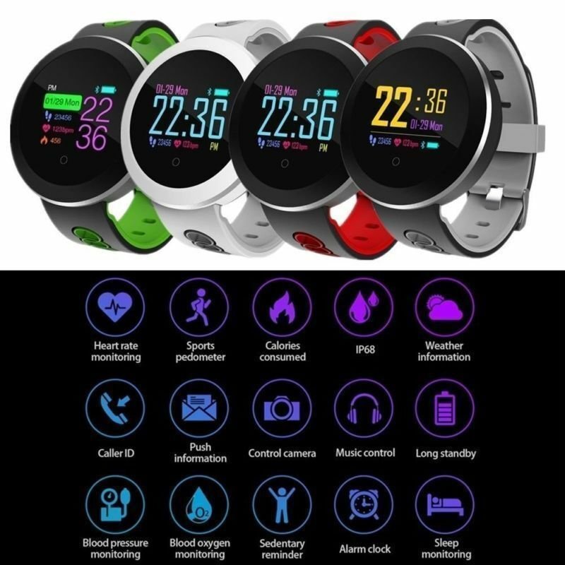 Smart Watch Band Heart Rate Oxygen Blood Pressure Fitness Tracker Activity Sport