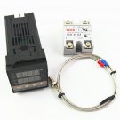 Digital PID REX-C100 Temperature Controller + 40A SSR + K Thermocouple 220V CY