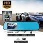 1080P Wide Angle Len Vehicle Mirror Car DVR Camera 4.3" Driving Recorder New