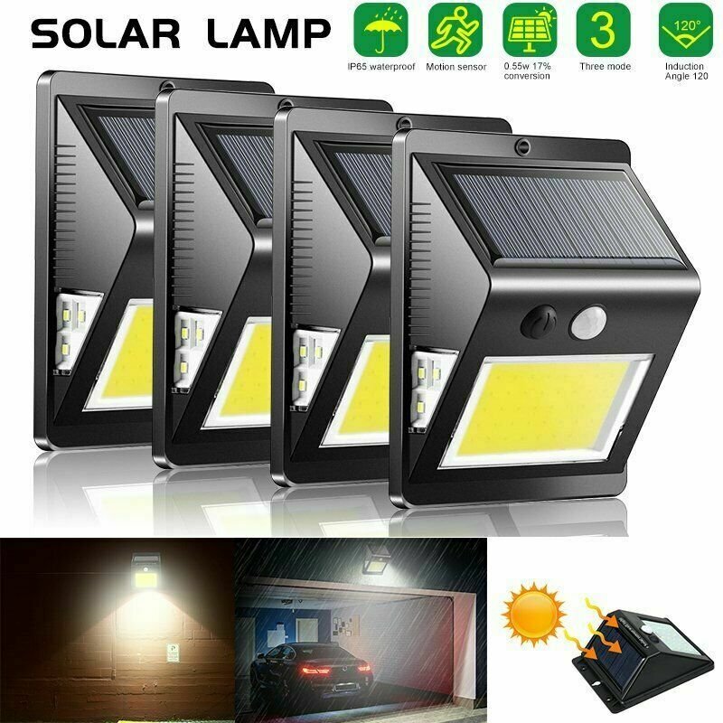 Outdoor Solar Light Motion Sensor Wall Light Waterproof Garden Yard Lamp 46LED Y