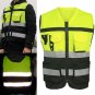 Hi-Vis Safety Vest Reflective Driving Jacket Worker Night Security Waistcoat HY