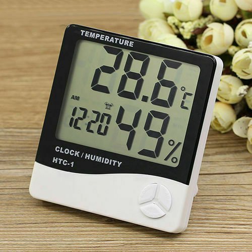 Digital LCD Thermometer Hygrometer Humidity Meter Indoor Temperature Clock CHY