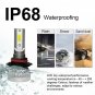 9005 HB3 H10 1200W 195000LM COB LED Headlight Bulbs Kit Hi/Low Beams 6000K CHY