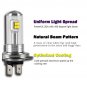 2 X H7 80W 3000LM 6000K CREE LED Fog DRL Driving Car Head Light Lamp Bulbs White