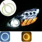 Pair Car Headlight LED Halo Rings Angel Eyes Light 120mm Yellow/White Replace