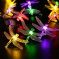 Outdoor Solar Powered 20LED Dragonfly String Light Garden Xmas Yard Lamp Decor Y