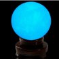 1Pcs Blue Luminous Quartz Crystal Sphere Ball Glow In The Dark Stone 35MM CHY