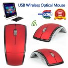2.4GHz Foldable Arc Wireless Optical Mouse Mice + USB Receiver For PC Laptop CHY