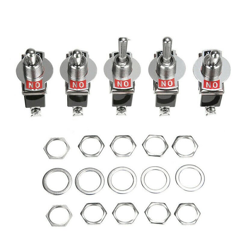 5pcs Auto Home 15A 250V SPST 2Pin ON/OFF Metal Rocker Toggle Switch 20 &Icirc;&copy; Sales