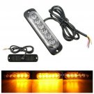 6LED Car Truck Emergency Light Flashing Strobe Brake Lamp Warning Beacon Amber Y