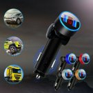 2019 Dual USB  Rotary Car Charger Multifunction 5V LED Digital Display 3100mA