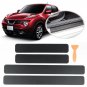 4XAccessories Carbon Fiber Car Door Plate Sill Scuff Cover Anti Scratch StickerY