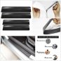 4XAccessories Carbon Fiber Car Door Plate Sill Scuff Cover Anti Scratch StickerY