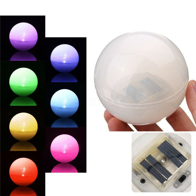 Solar Floating Underwater LED Light Swimming Pool Spring Outdoor Garden Lamp CHY