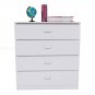 4-drawer Chest For Home Office Wood Storage Cabinet - Ivory