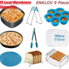 Air Fryers Accessories XL Set Of 9, Fit For 3.8QT, 5.5QT, 6QT, 6.8QT, 7.5 Fryer,