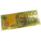 Australia 100 Dollars Gold Australian Banknote Plated With Pure 24K Gold