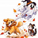 Funny Dog Flies a Ghost Like a Halloween Kite! Fun