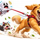 Ghost Flying Like a Kite Behind a Running Dog