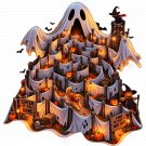 Cute Halloween Ghost Maze with Dog and Black Cat