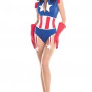 Female costume BW1665 3 Piece Super Soldier Size M / L