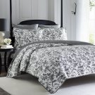 * NEW * Laura Ashley Amberley Black Quilt Set (Full/Queen) (Kayleigh & Co.)
