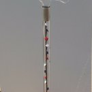 Walking cane acrylic red white blue rose flowers lucite elegant designer