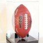 Football display case vertical wall mount full size 85% UV acrylic NFL NCAA