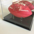 MINI Football MIRROR BACK Display Case with solid base with tee pegs
