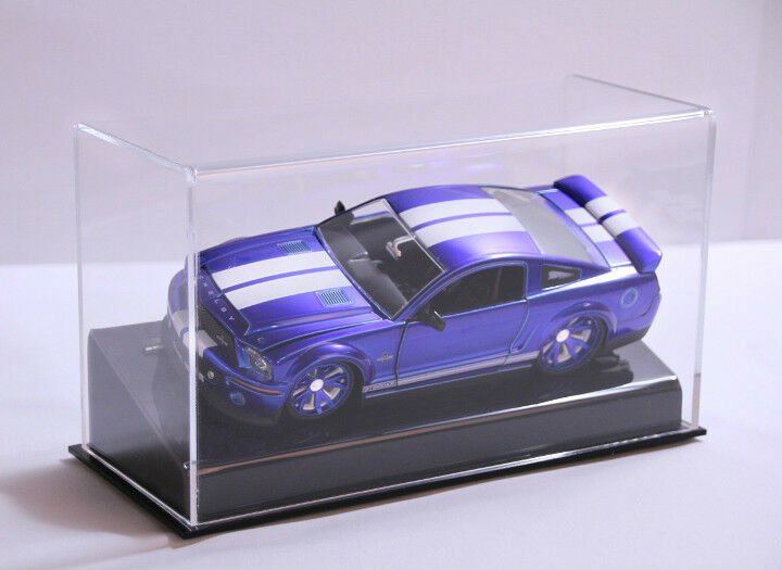 NASCAR display case 1:24 scale 85% UV filtering acrylic with slanted black base