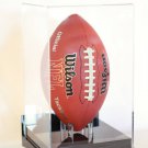 New England Patriot Football display case vertical wall mount full size 85% UV