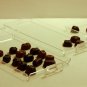 Chocolate candy acrylic showcase display case tray 13 per box 6" x 6"