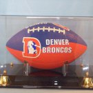 LA Rams football Case FULL two-tier black acrylic base w/gold risers