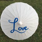 White Love Paper Parasol for Wedding Picture, Paper Umbrella